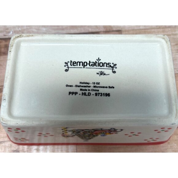 Temp-tations Holiday 12 Oz Ceramic Loaf Pan With Lid - Picture 4 of 5